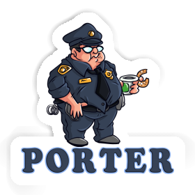 Autocollant Policier Porter Image