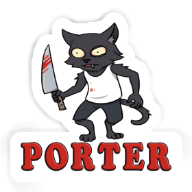 Psycho-Katze Sticker Porter Image