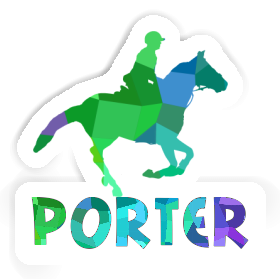 Sticker Horse Rider Porter Image