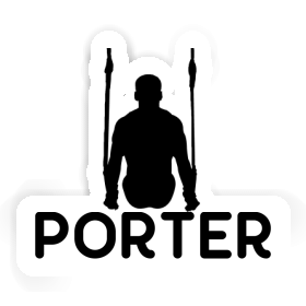 Porter Autocollant Gymnaste aux anneaux Image