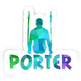 Porter Autocollant Gymnaste aux anneaux Image