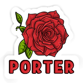 Porter Aufkleber Rosenblüte Image