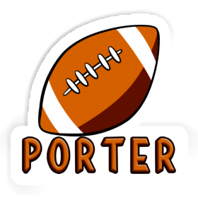 Porter Aufkleber Rugby Ball Image