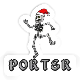 Aufkleber Porter Weihnachts-Skelett Image
