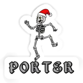 Porter Autocollant Squelette de Noël Image