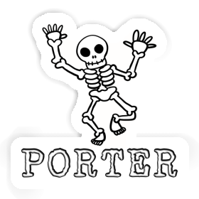 Porter Aufkleber Skelett Image