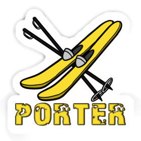 Autocollant Ski Porter Image