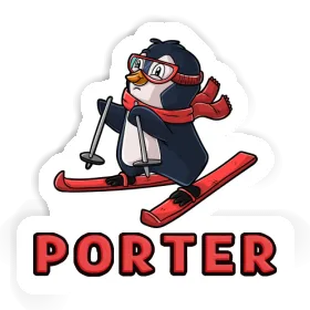 Skifahrerin Sticker Porter Image