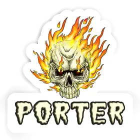 Porter Aufkleber Totenkopf Image