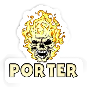 Aufkleber Feuerkopf Porter Image