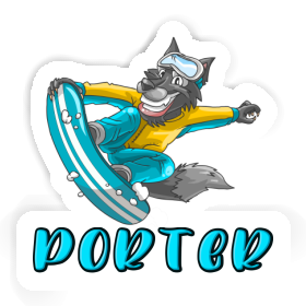 Snowboarder Sticker Porter Image