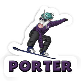 Snowboarder Sticker Porter Image