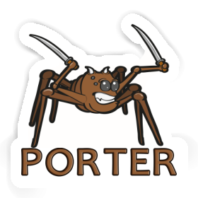 Porter Aufkleber Kampfspinne Image