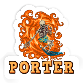 Porter Sticker Surfer Image