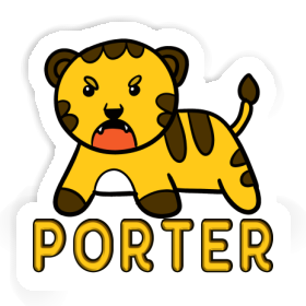 Bébé tigre Autocollant Porter Image
