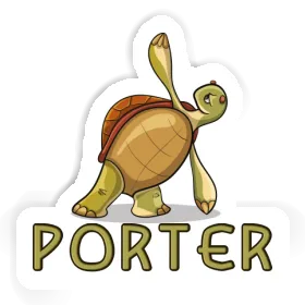 Tortue yoga Autocollant Porter Image