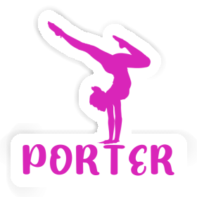 Sticker Yoga-Frau Porter Image