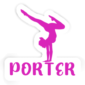 Yoga-Frau Sticker Porter Image