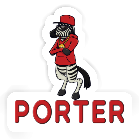 Autocollant Zebra Porter Image