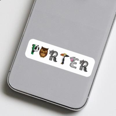 Sticker Porter Animal Font Laptop Image