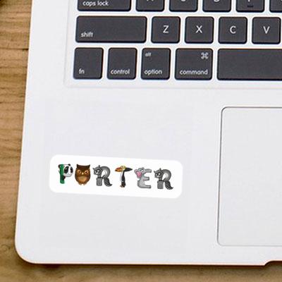 Sticker Tierschrift Porter Image