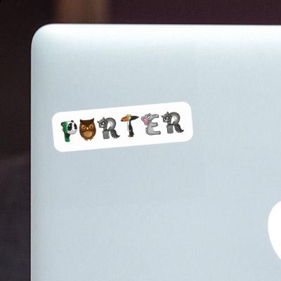 Sticker Porter Animal Font Notebook Image