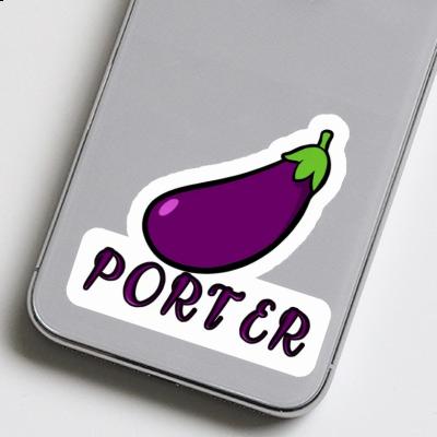 Porter Sticker Aubergine Laptop Image
