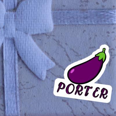 Porter Autocollant Aubergine Gift package Image
