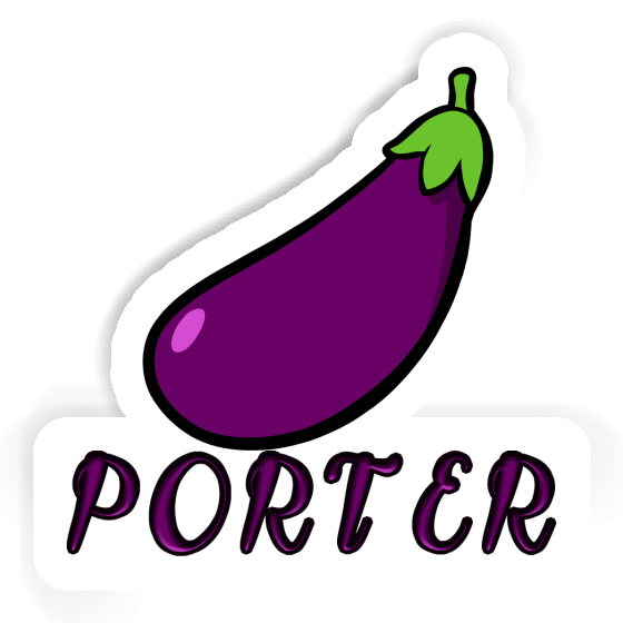 Porter Autocollant Aubergine Gift package Image