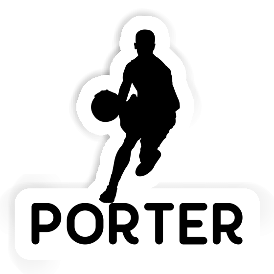 Porter Sticker Basketball Player Notebook Image