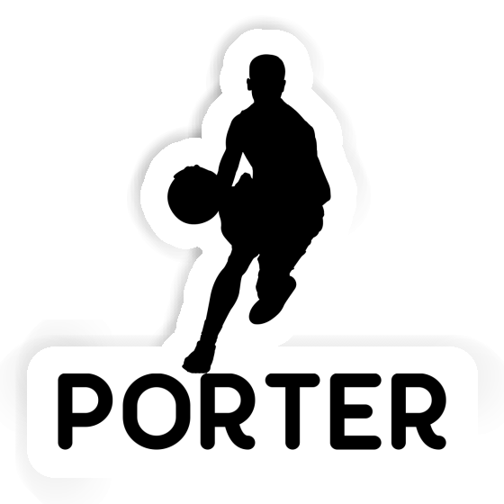 Sticker Porter Basketball Player Notebook Image