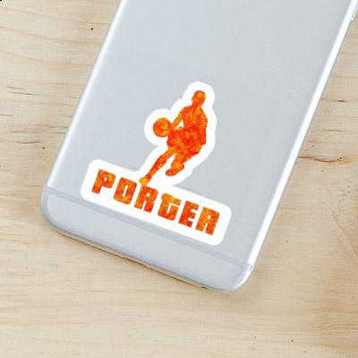 Porter Sticker Basketball Player Notebook Image