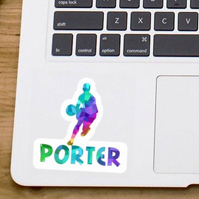 Basketballspieler Aufkleber Porter Laptop Image