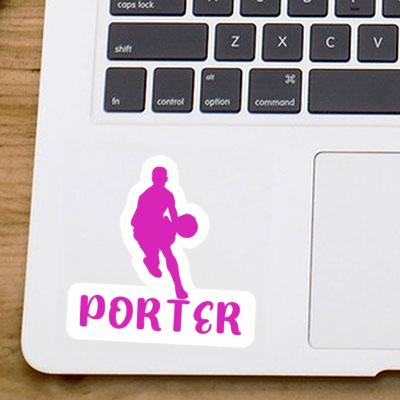 Sticker Basketball Player Porter Notebook Image