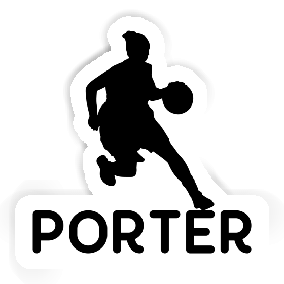 Basketball Player Sticker Porter Notebook Image