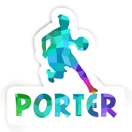 Porter Sticker Basketball Player Notebook Image