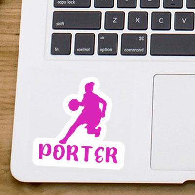 Porter Sticker Basketball Player Notebook Image