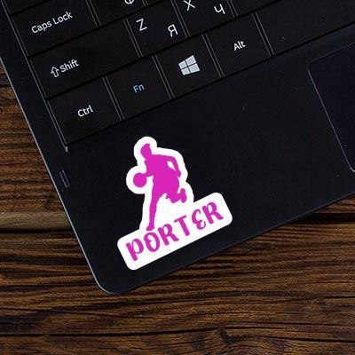 Autocollant Joueuse de basket-ball Porter Laptop Image