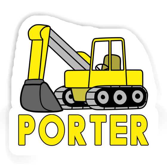 Excavator Sticker Porter Notebook Image