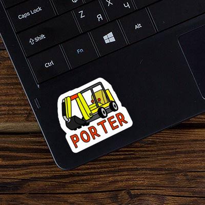 Porter Sticker Mini-Excavator Laptop Image
