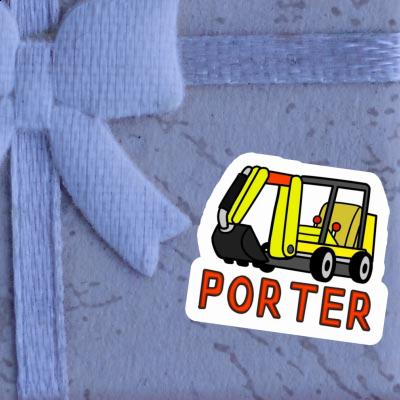 Sticker Porter Mini-Excavator Notebook Image