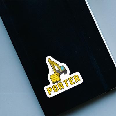 Excavator Sticker Porter Notebook Image