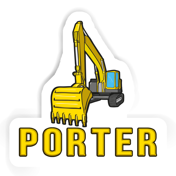 Excavator Sticker Porter Laptop Image