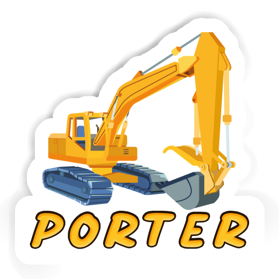 Excavator Sticker Porter Notebook Image