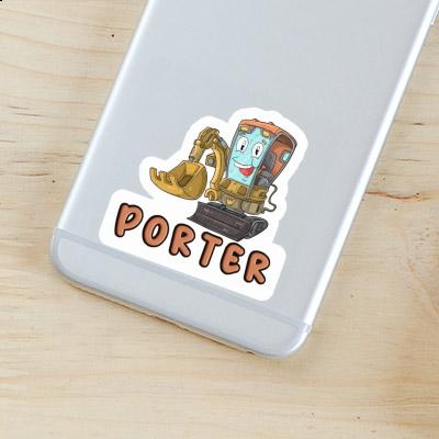 Sticker Excavator Porter Image