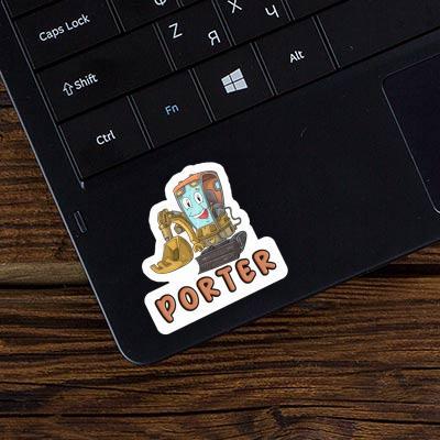 Little Excavator Sticker Porter Laptop Image