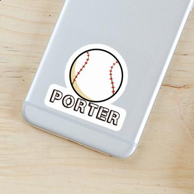 Baseball Ball Sticker Porter Image