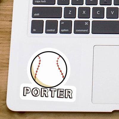 Porter Sticker Baseball Laptop Image
