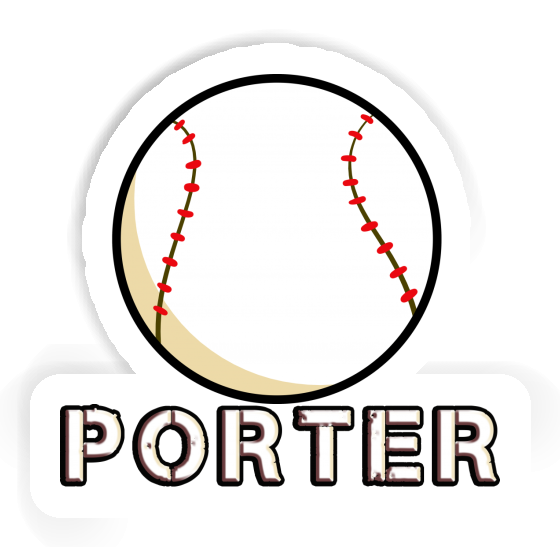 Porter Sticker Baseball Laptop Image