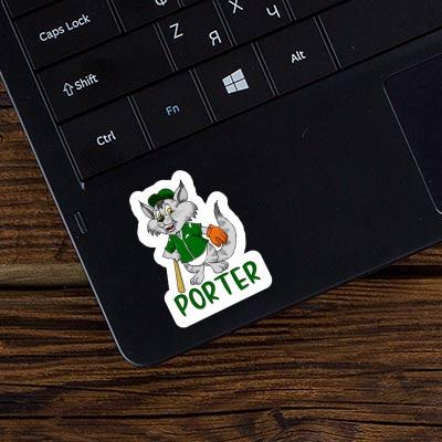 Sticker Porter Baseball Cat Notebook Image